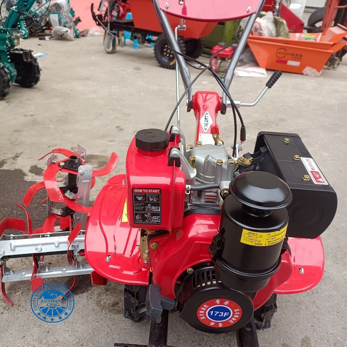 Motor de Gasolina 7hp ، Cultivador Mini Tractor 170F Petrol Engine Mini Tiller