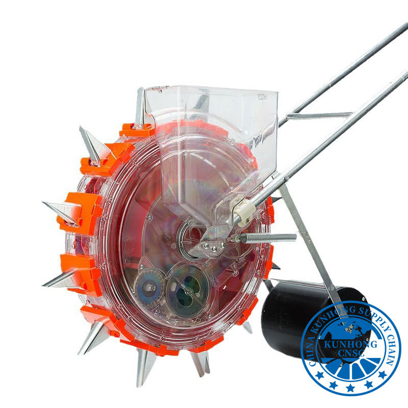 دليل الخضار الزراعي ودفع اليد 2 في 1 زارع بذرة