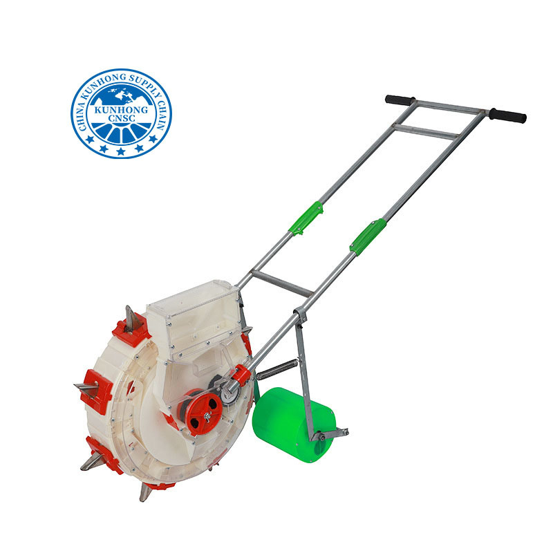 يد ثوم عباد الشمس يدفع آلة زراعة الأرز الطماطم الصغيرة لا حتى حفر مزرعة بذور الحفر