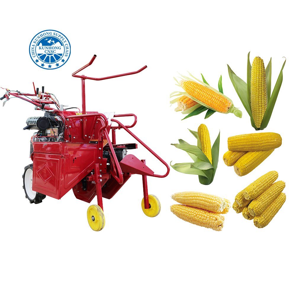 Mini Maize Corn Harvester Macher Combine Colling Carvester
