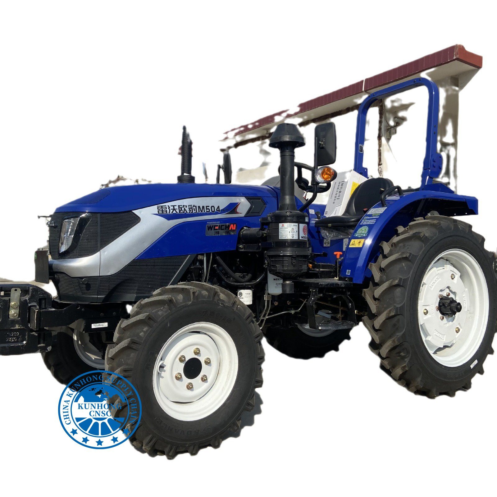 القابض مزدوج المرحلة أفضل جرار زراعي للآلات الزراعية الصغيرة مع اللودر 4WD