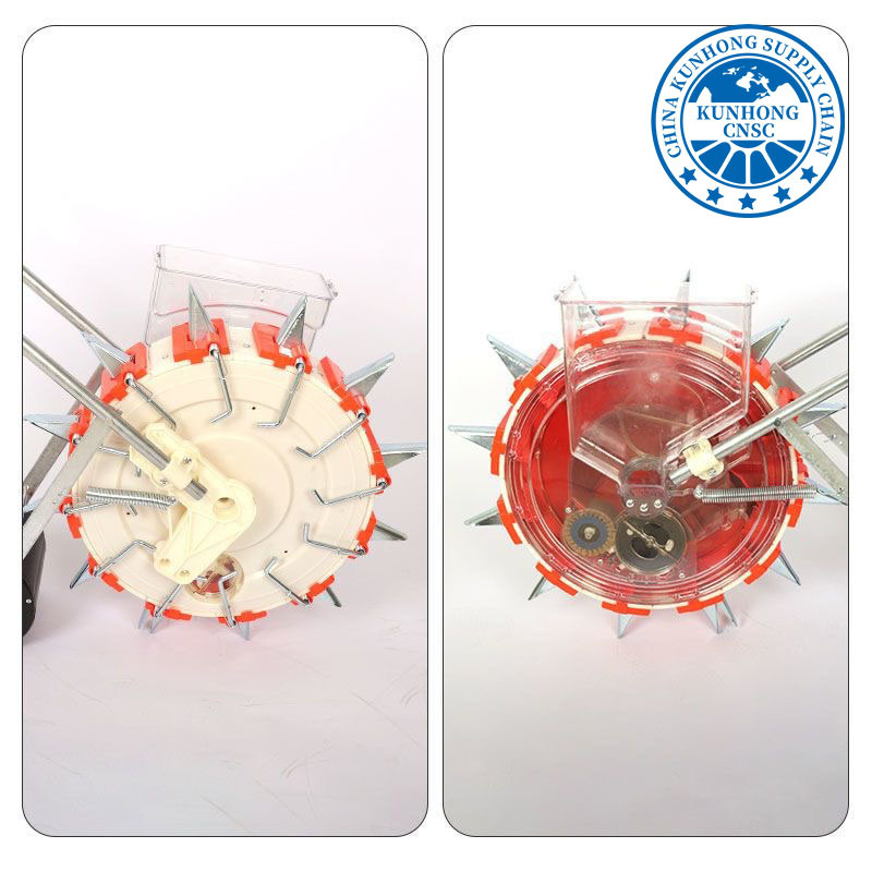 2 في 1 يدوي يدوي الذرة/الذرة/القطن والأسمدة الخضار بذرة