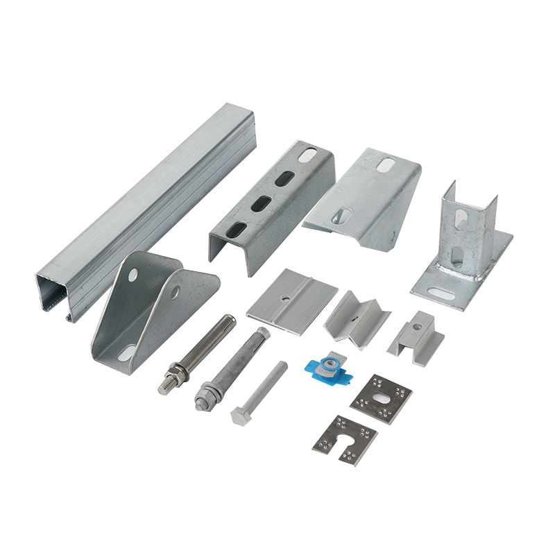 مشبك نهاية السقف الشمسي Mid Clamp Solar Panel DC Solar Cable 4mm Hook Pv Mount System System Bracket