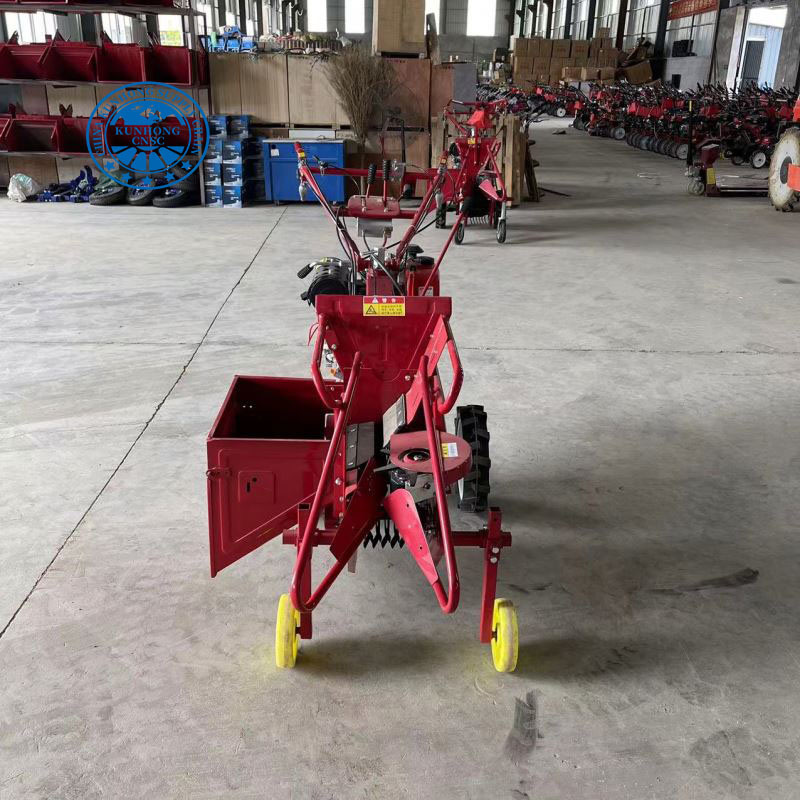 حصادة الذرة الصغيرة يدفع يدويًا تلقائيًا للحصاد ذرة أحادي الصفوف سحق سحق