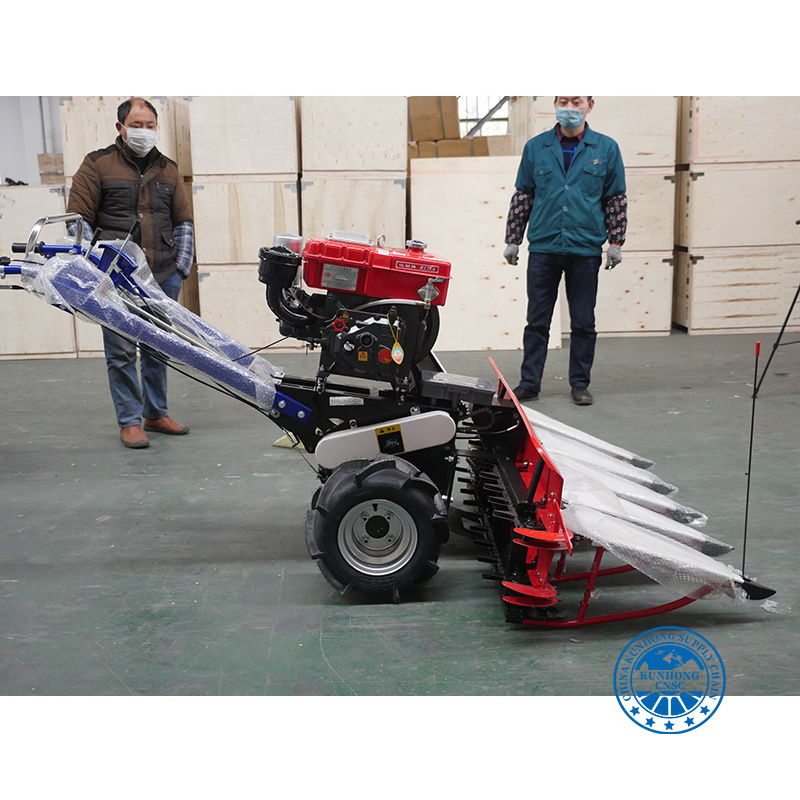Mini Harvester Reaper Machine 4GL-120A Paddy Rice Whit Whit Terper في التكلفة المنخفضة