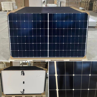 اللوحة الكهروضوهيدية أحادية البلورة من الفئة B 575W-580W الزجاج المزدوج لوحية شمسية مزدوجة الجوانب