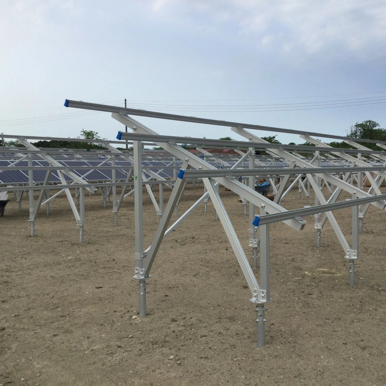 Bristar Golvanized Steel Large Solar Panel Poal Mount Solar Racking System PV PV Boor Pole Brear