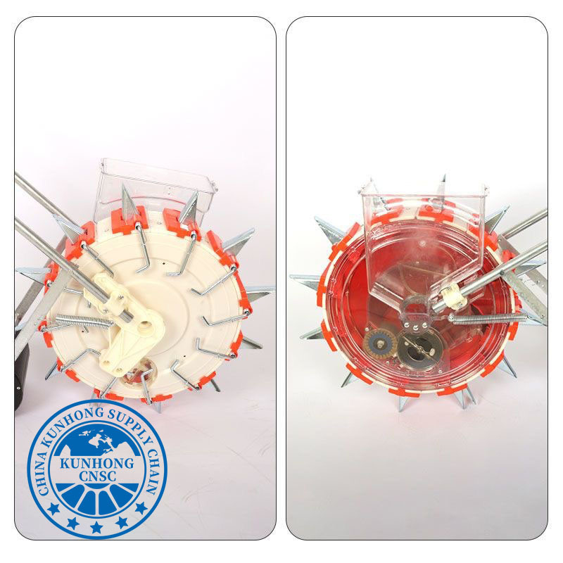 الجزر بزرع آلات زراعة الملفات الخضار بدفع يد الخضار