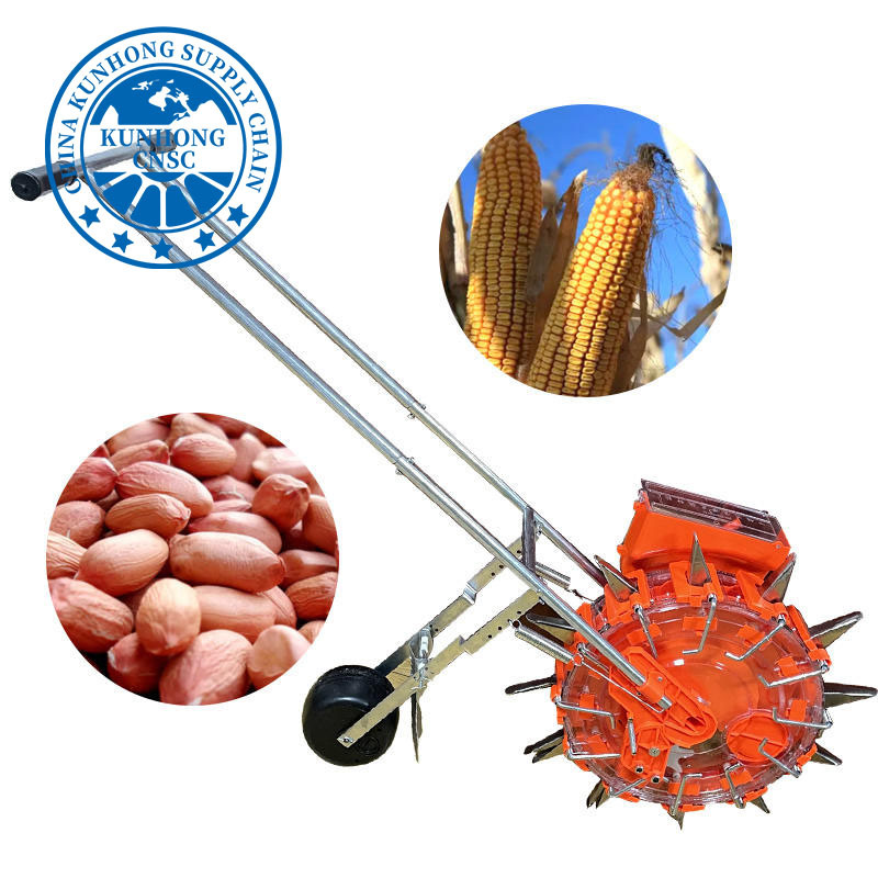 قابلة للتعديل يدفع اليد دفع الأسمدة زارع الذرة بذور الذرة
